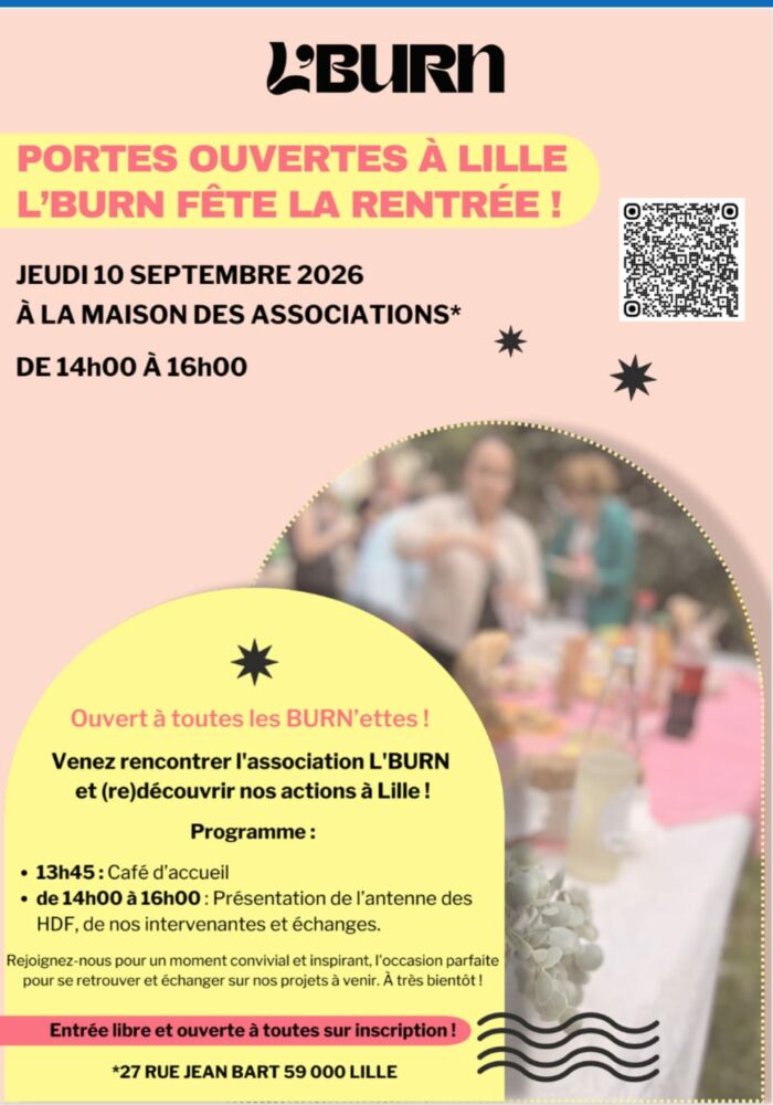 Affiche LBurn Affiche LBURN Portes Ouvertes Lille Septembre 2026